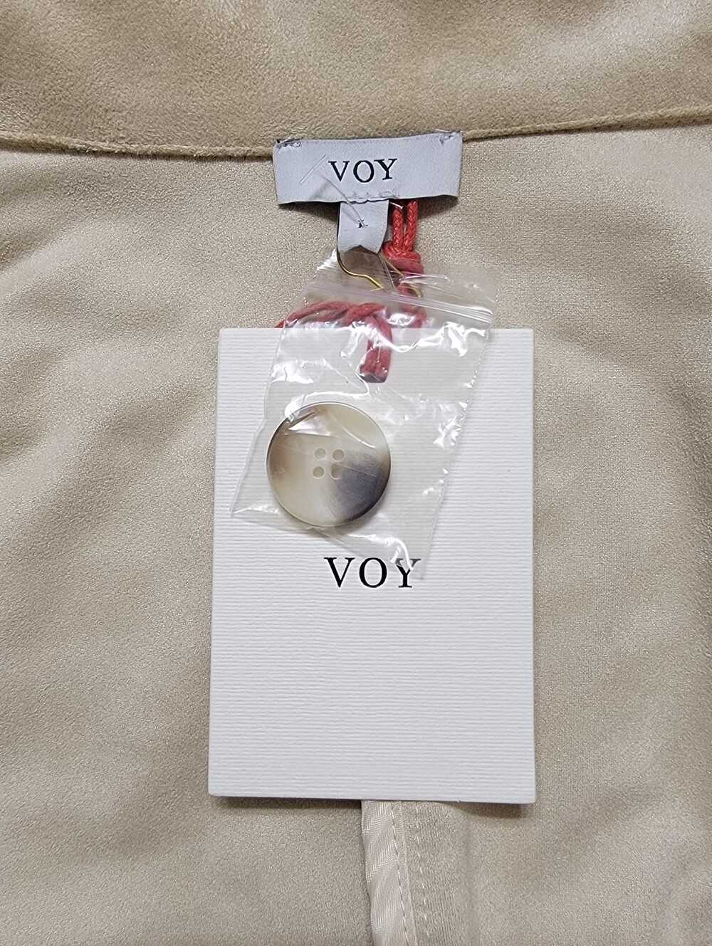 VOY Fringe Suede-Effect Cream Jacket NWT - Picture 3 of 5